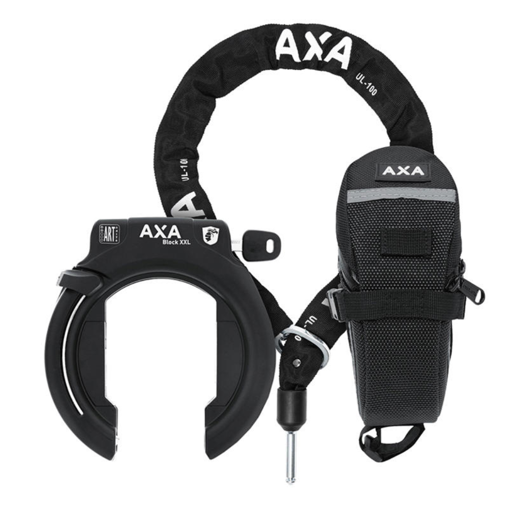 Ramlås AXA Block XXL+Ramlåskätting Plug-in AXA ULC + väska