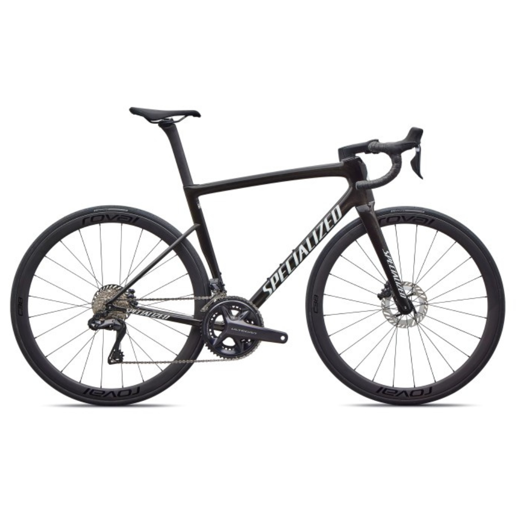 Specialized Tarmac SL8 Expert | Gloss Obsidian Metallic / 25% Cqv Reflex Super Red Pearl Over White