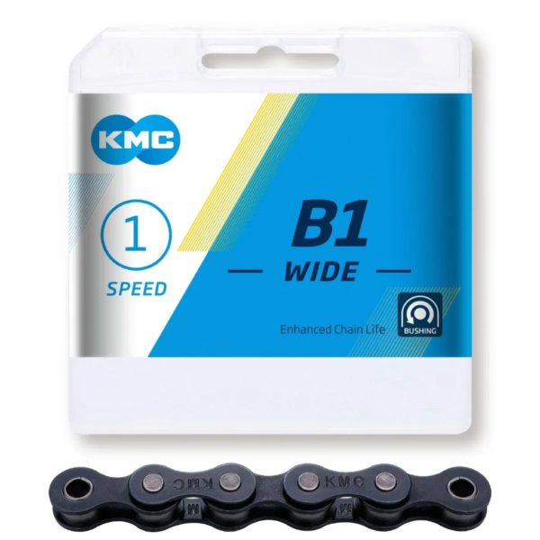 Cykelkedja KMC B1 (wide) navväxel svart 1/8" 112L